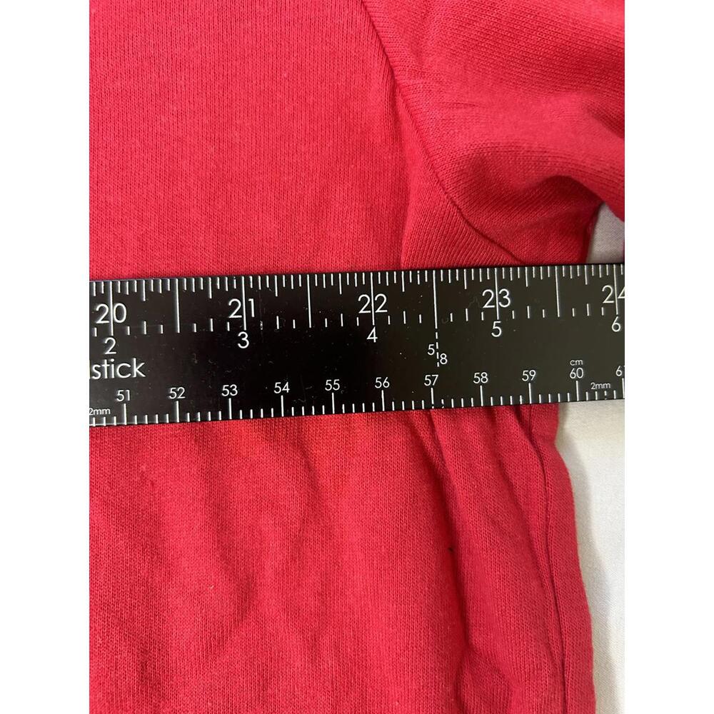 Ecko Unltd Half Pattern Half Solid Red Hooded T-S… - image 4